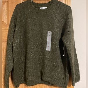 Oversized army green Old Navy sweater
